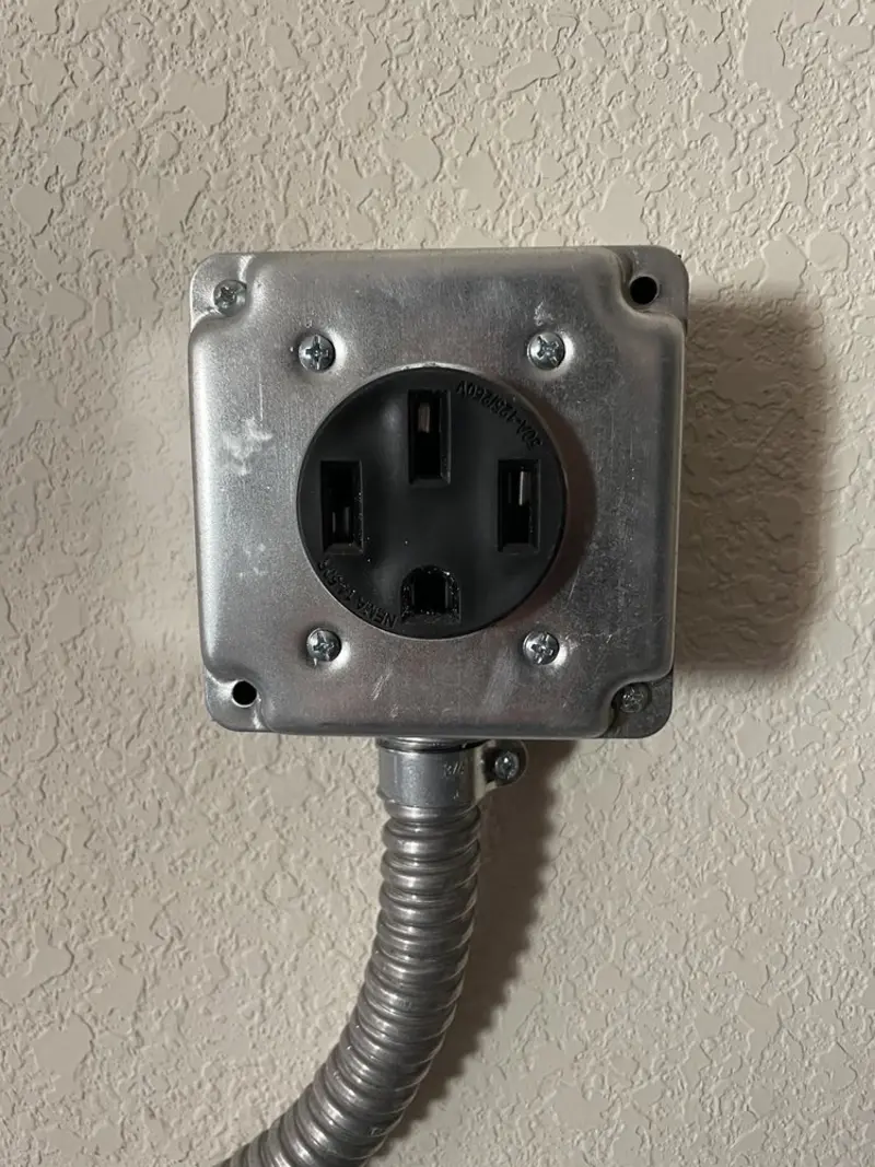 NEMA 14-50 outlet installed for Smart Home Electrical in Boynton Beach